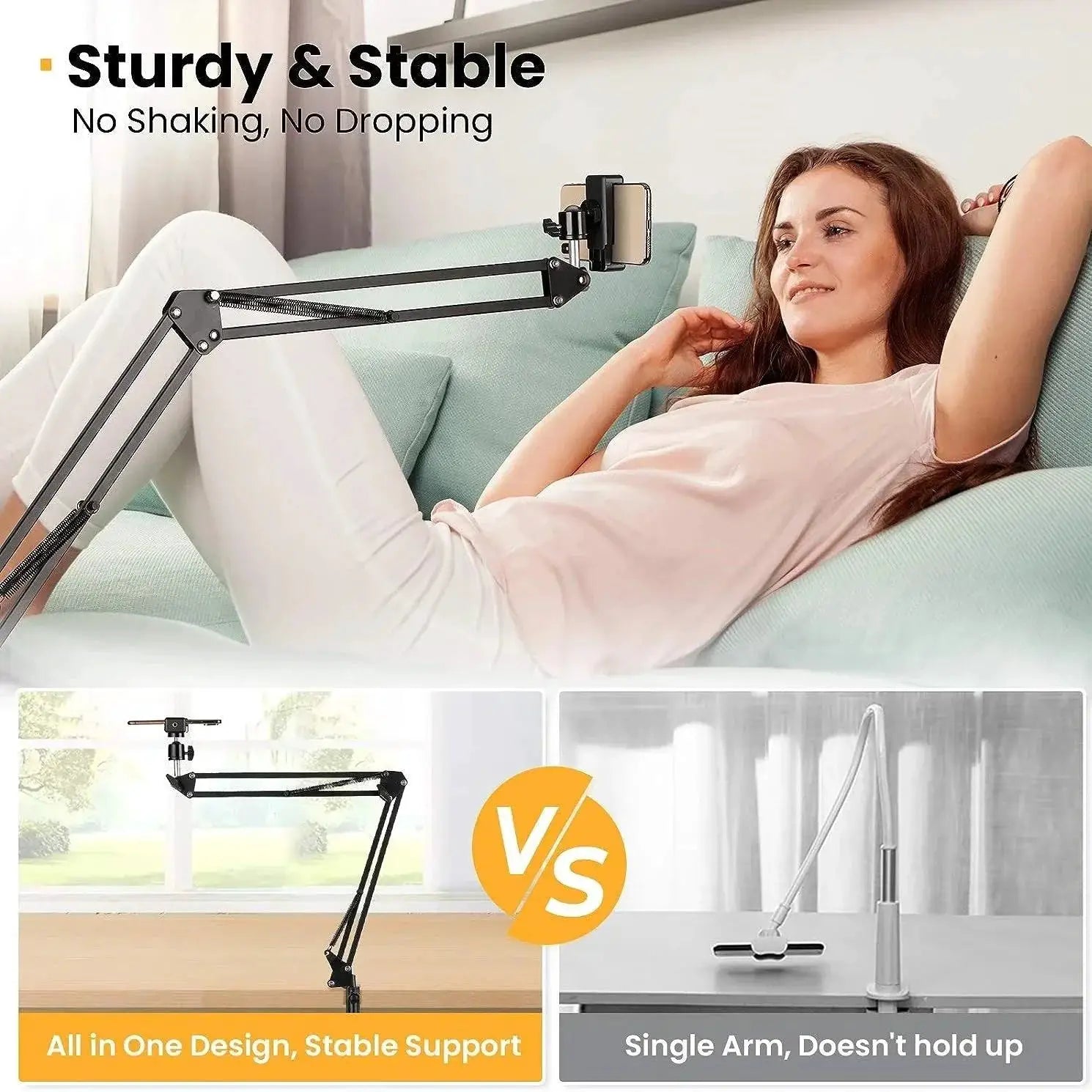 Long Arm Phone Tripod Stand for Content Creation Pro