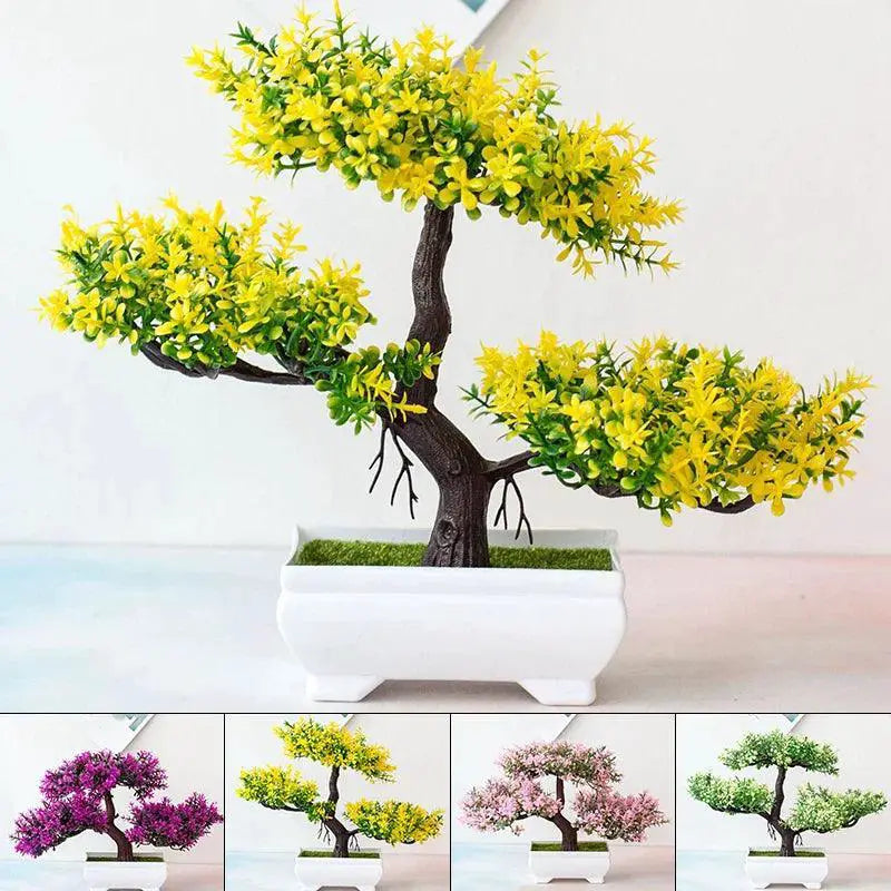 Artificial Bonsai Plant Lifelike Home Office Desk Decor