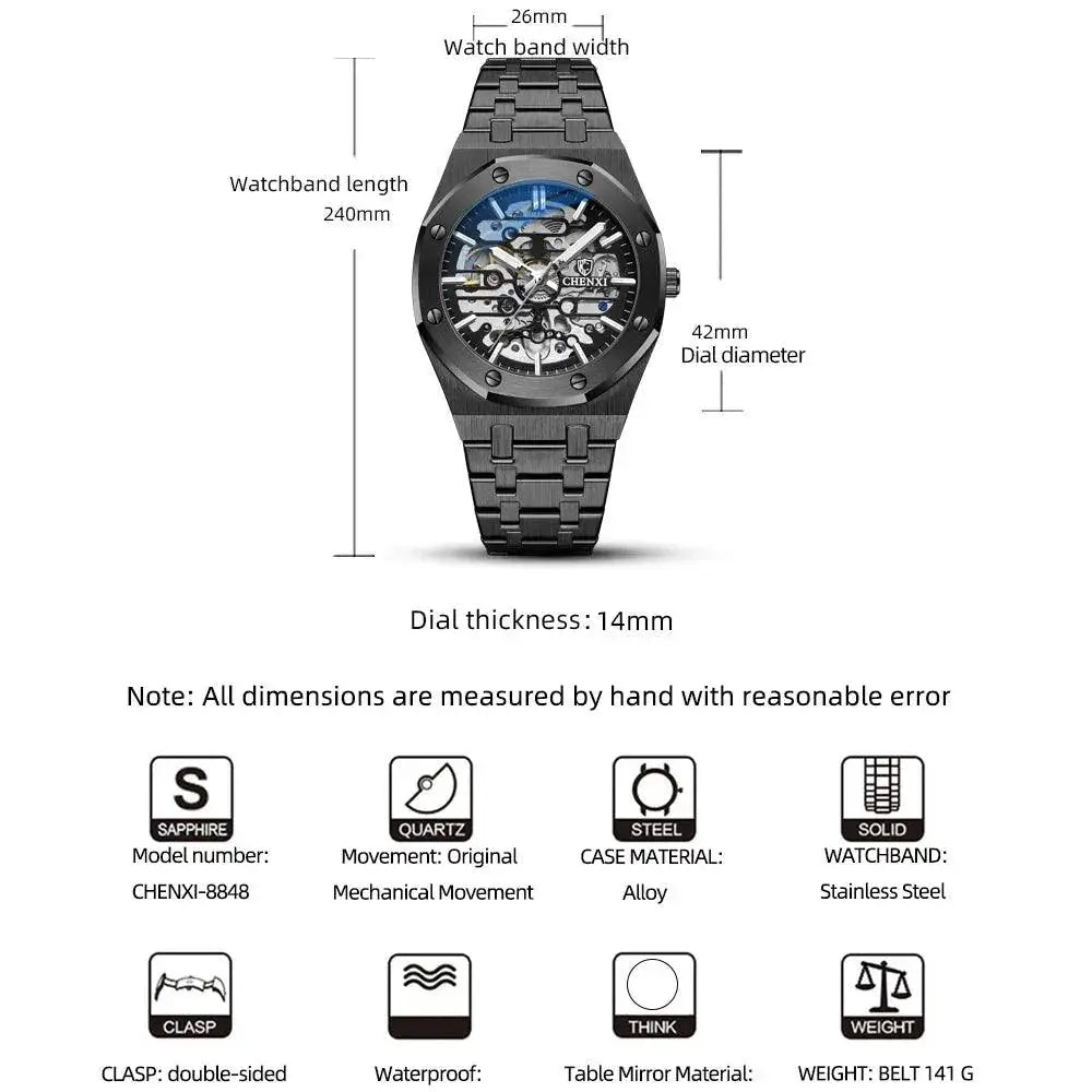 CHENXI Mechanical Tourbillon Watch Elevate Craftsmanship