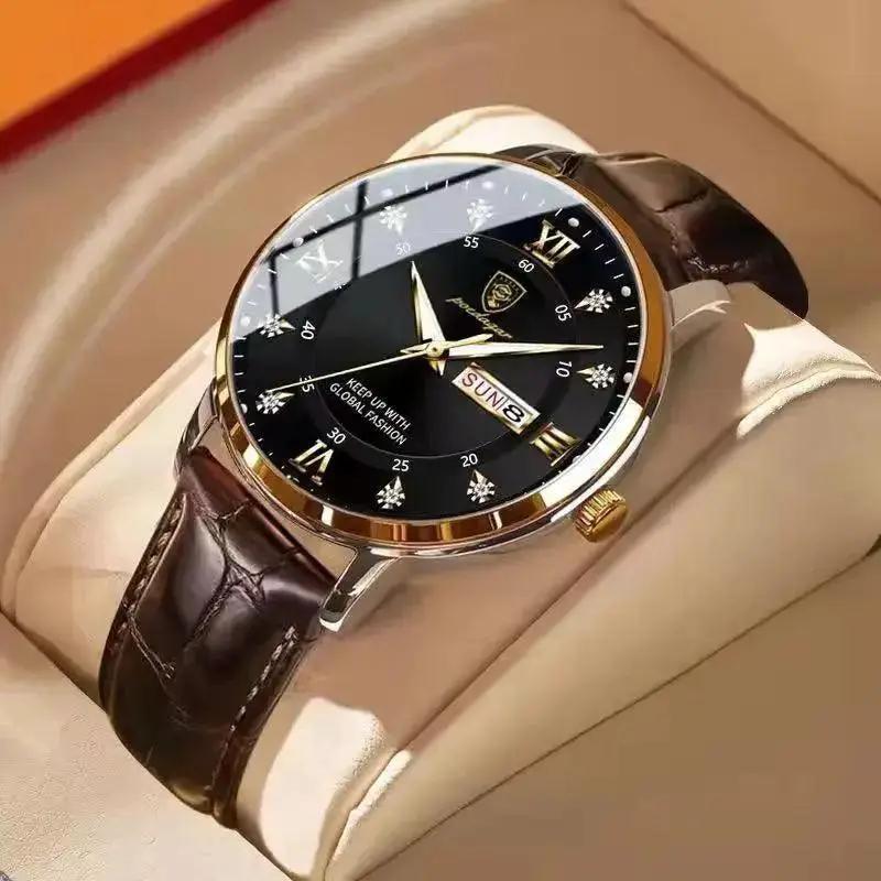 Premium Luxury Leather Wristwatch Waterproof Timepiece - OurLum.com