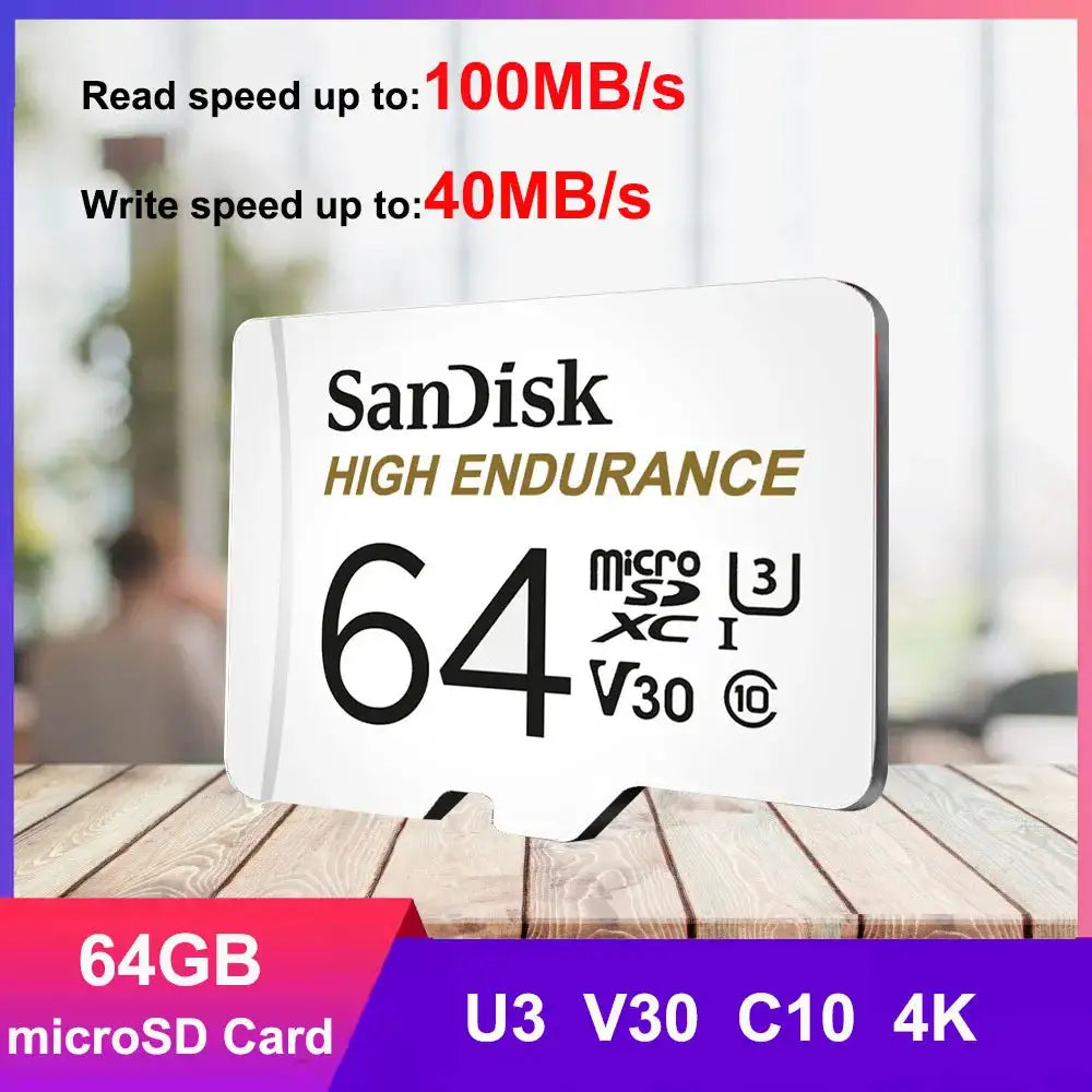 SanDisk MAX ENDURANCE MicroSD Card 256GB 128GB 64GB 32GB Memory Card TF Card Full HD 4K for Home Security Cameras Dash Cams