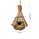 Natural Grass Hanging Bird Cage for Garden Decor Charm