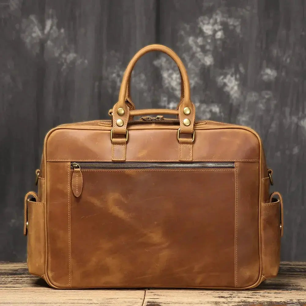 Stylish Vintage Large Capacity Leather Briefcase For Men - OurLum.com