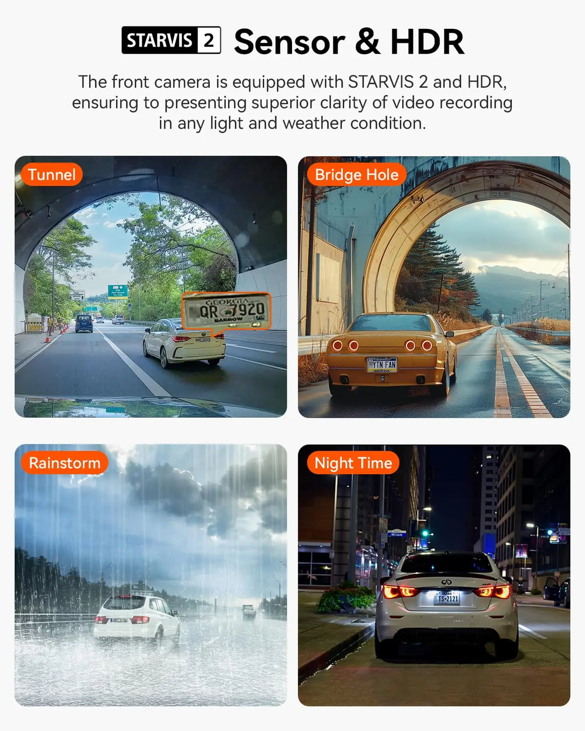 Vantrue Dash Cam Front and Inside, WiFi Dual Dash Camera — product view 4