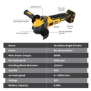 Effortless 20V Brushless Angle Grinder