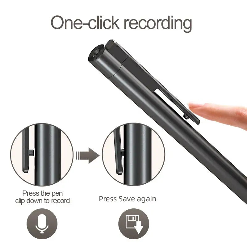 Voice Recorder Professional Recording Pen Voice Recorder Sound Recorder Intelligent Noise Reduction Auto Easy to Use 16G 32G 64G