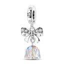 Silver Charm Pendant Christmas Stocking