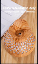 Wood Grain USB Aroma Diffuser Humidifier 300ml LED Lights