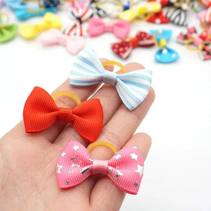 Ribbon Pet Hair Accessories For Dogs Cute Hair Bows Bands