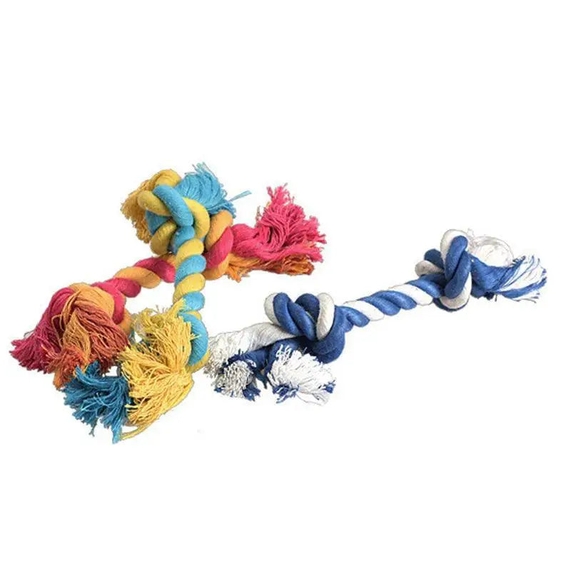Cotton Braided Bone Rope Chew Toy For Dogs Random Color