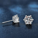 Moissanite Stud Earrings in Sterling Silver Angel LEBOA