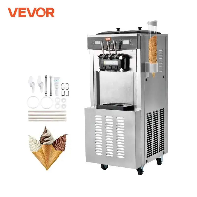 VEVOR Commercial Soft Ice Cream Machine Flavors PreCooling LED — product view 1