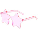 Frameless Star-Shaped Sunglasses for Cosplay and Fashion