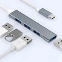 Type C USB Hub 4 Port - Fast 3.0 OTG Splitter