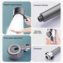 4 Modes High Pressure Shower Head with Filter and Massage