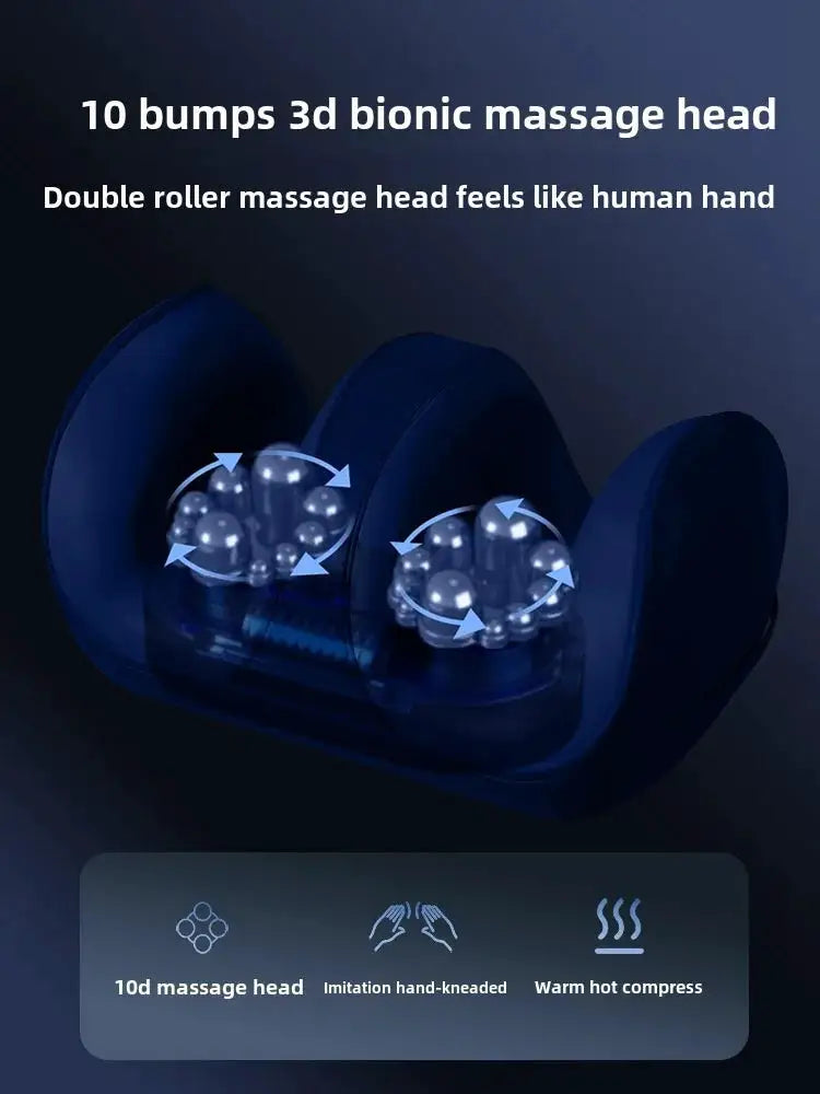 3D Shiatsu Foot Massager for Circulation Relax, Machine with Deep-Kneading Heat, Calf Massager,Ideal Gift for Mom Dad Friends