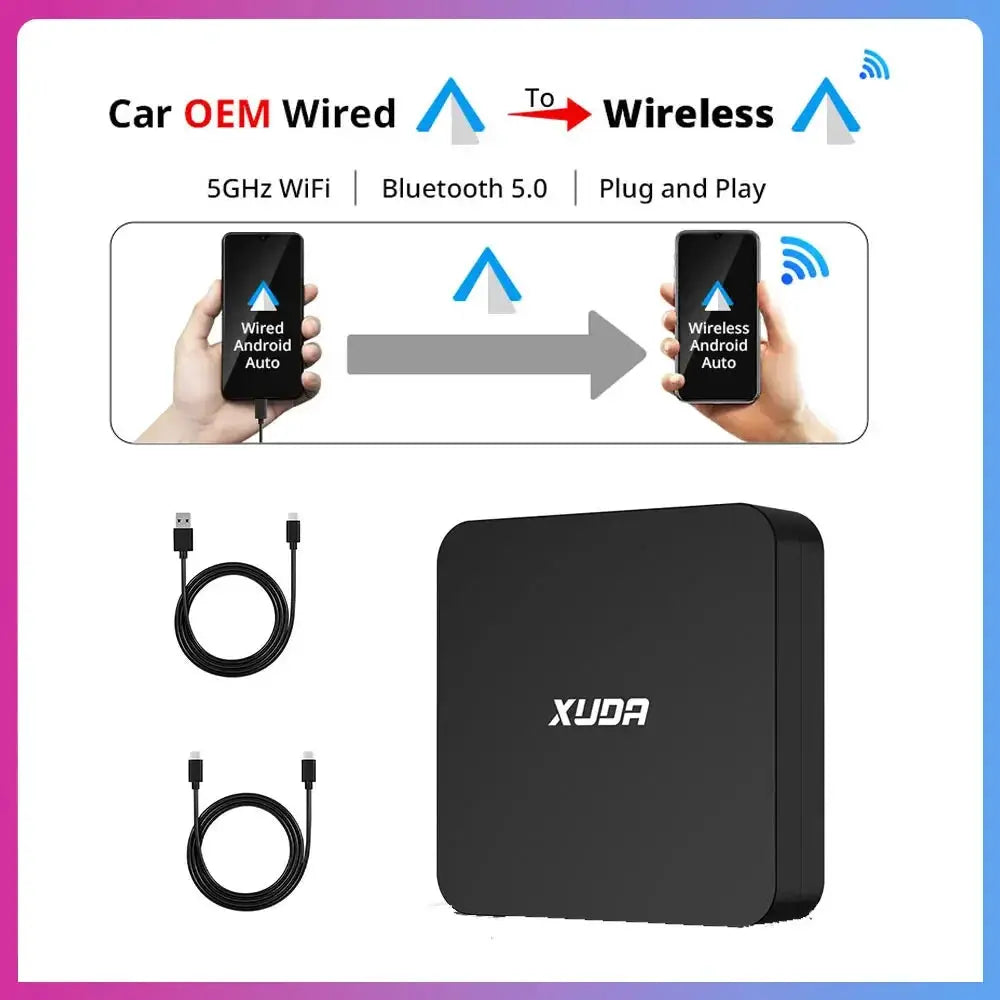 XUDA 2 in 1 Box Wireless CarPlay Android Auto Adapter