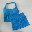 Gym Set Women Backless Halter High Waist Seamless