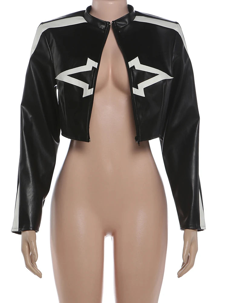 NIBBER Zipper Leather Jacket