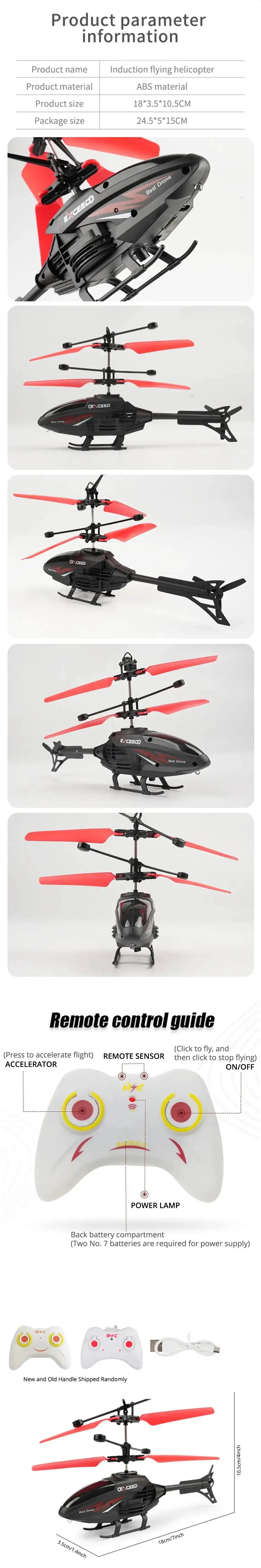 Hands-Free Flight RC Helicopter for Kids — product view 8