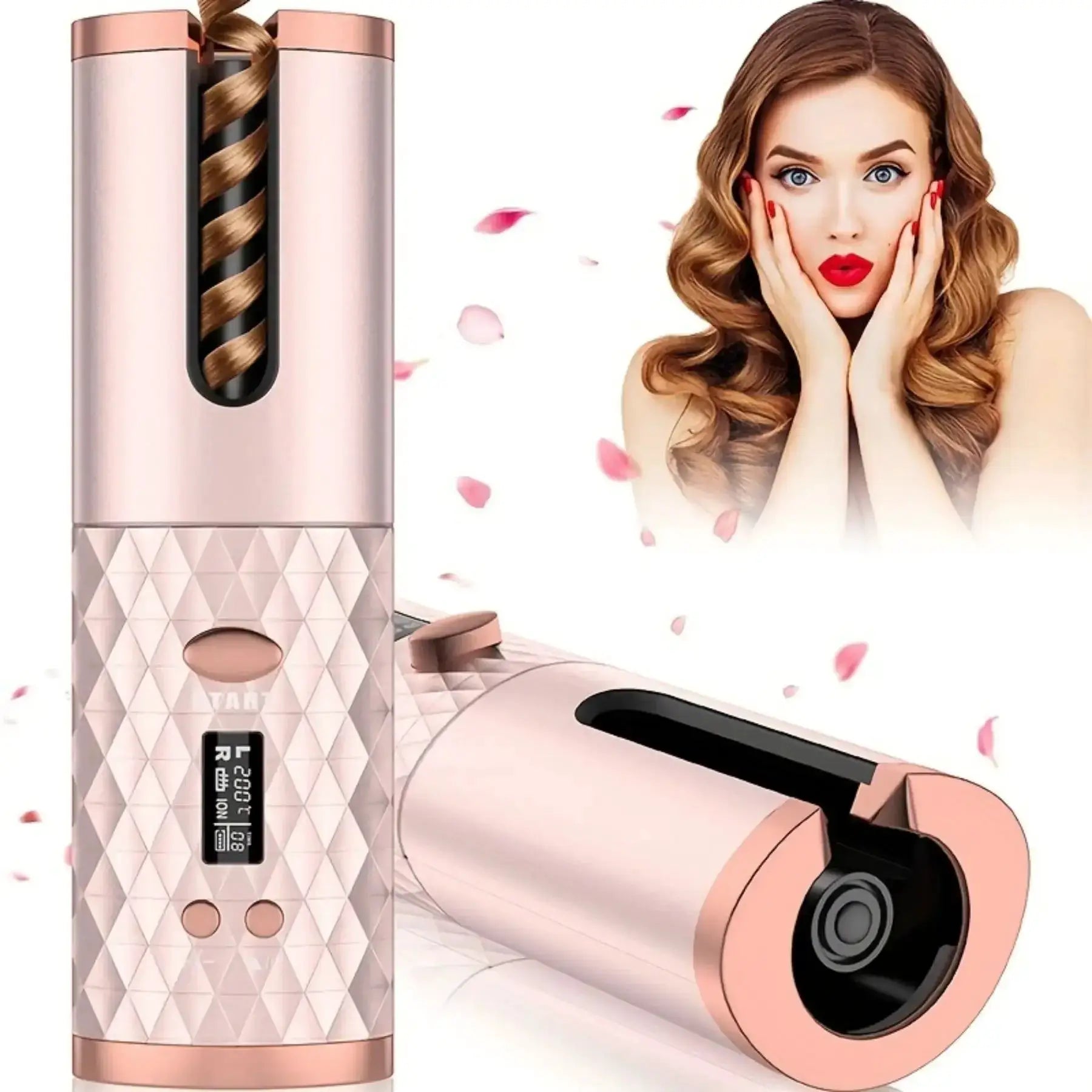 Cordless Automatic Rotation Hair Roller With 6 Temp Modes - OurLum.com