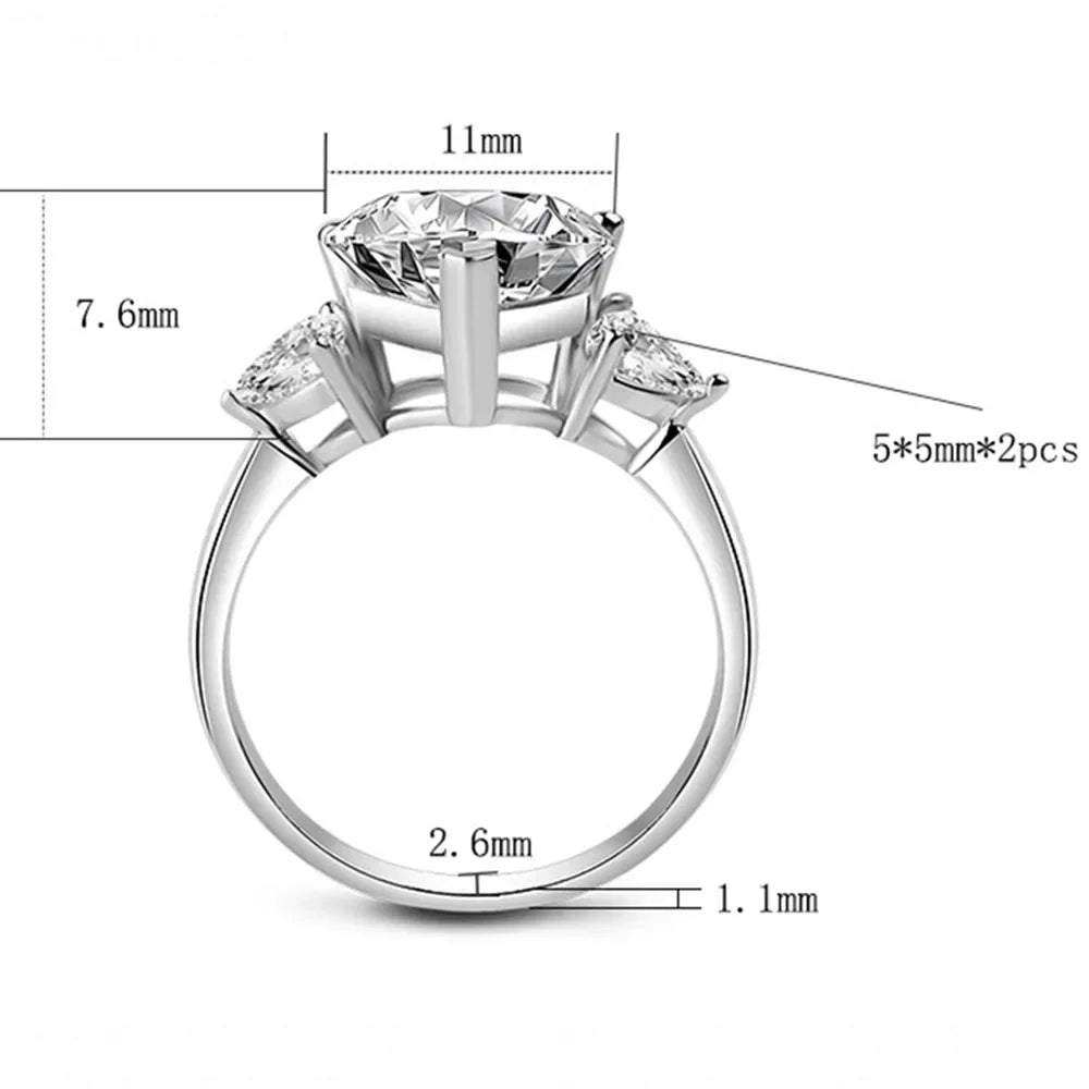 Heart Moissanite Ring in Sterling Silver — product view 5