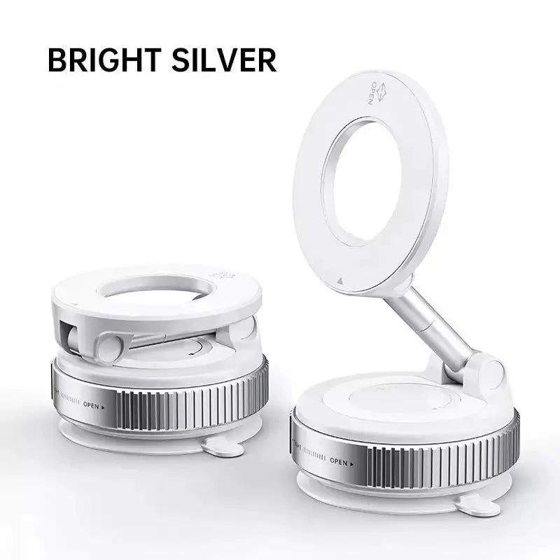 Folding Strong Magnet Magnetic Phone Holder 360° Rotation Desk Car Vacuum Suction Windshield Dashboard Mobile Holder