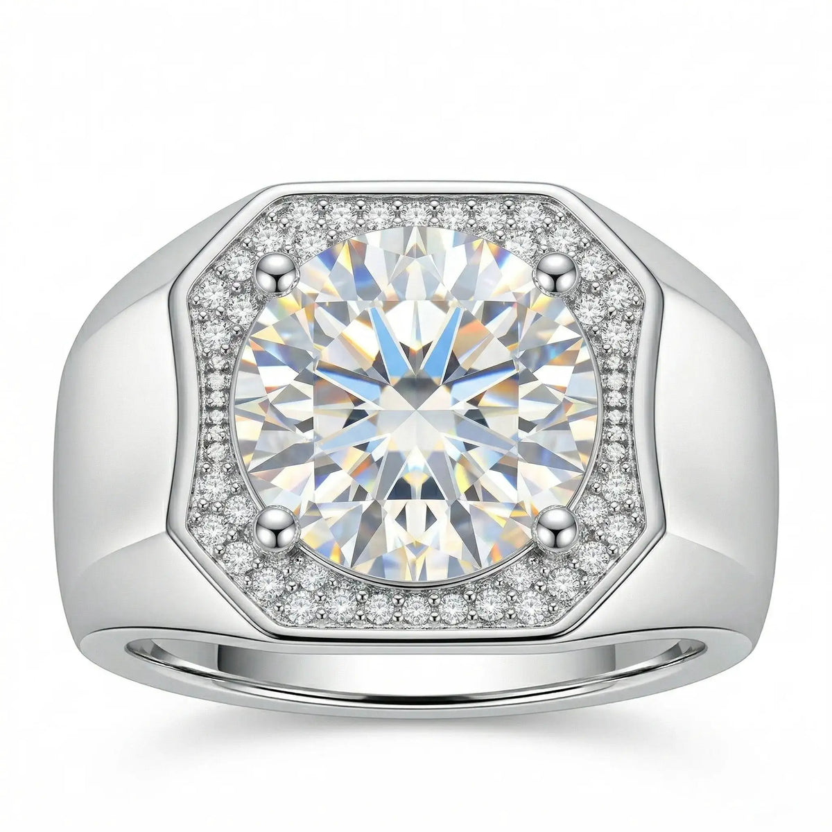 Unisex Sterling Silver Moissanite Ring — product image 7