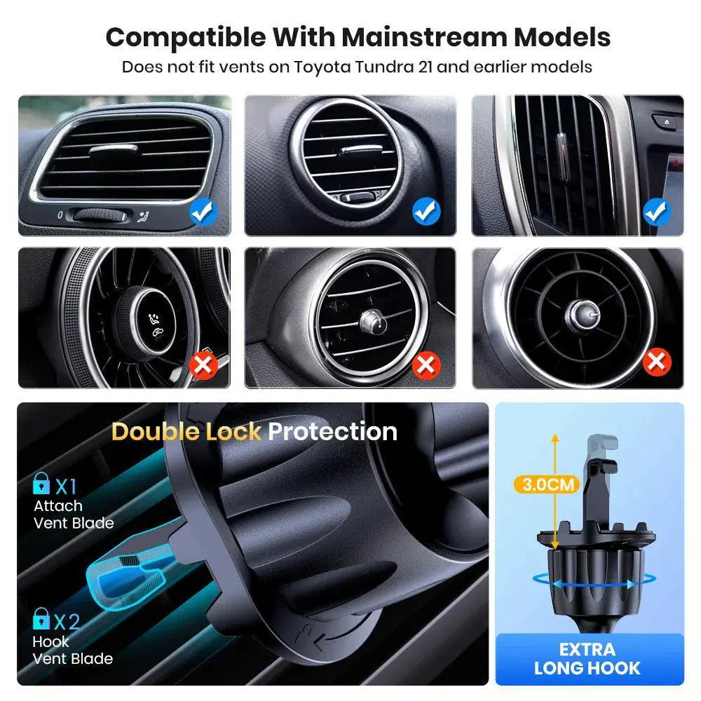 Car Air Outlet Phone Holder Secure One Handed Access