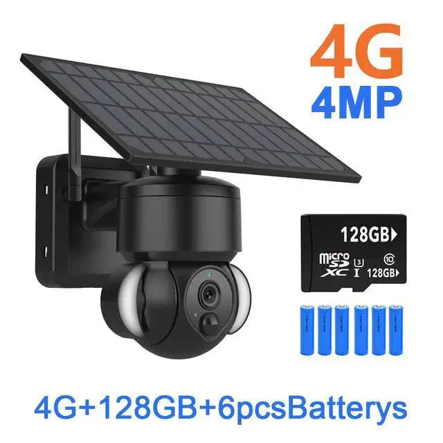 Security Camera for Small Biz Solar — 3MP Black 4G 128GB