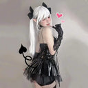 Gothic PU Dress for Women Nightlife Look