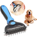 Professional Dual-Head Pet Deshedding Brush for Dogs Cats
