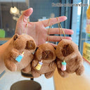 Funny Capybara Plush Toys Cute Keychain Pendant Doll Gift