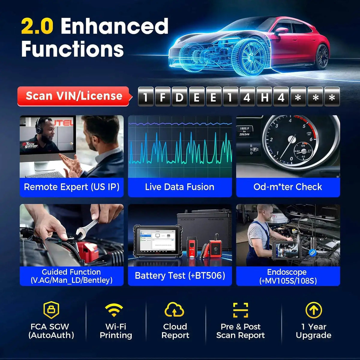 Autel MaxiSYS MS906PRO Scanner Bidirectional Diagnostic Tool, Same As MS906 MAX Diagnostic Scanner, 40+ Services, CAN-FD&DOIP