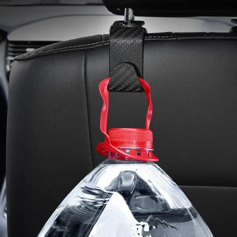 Carbon Fibre Car Seat Organizer Hooks For Handbags