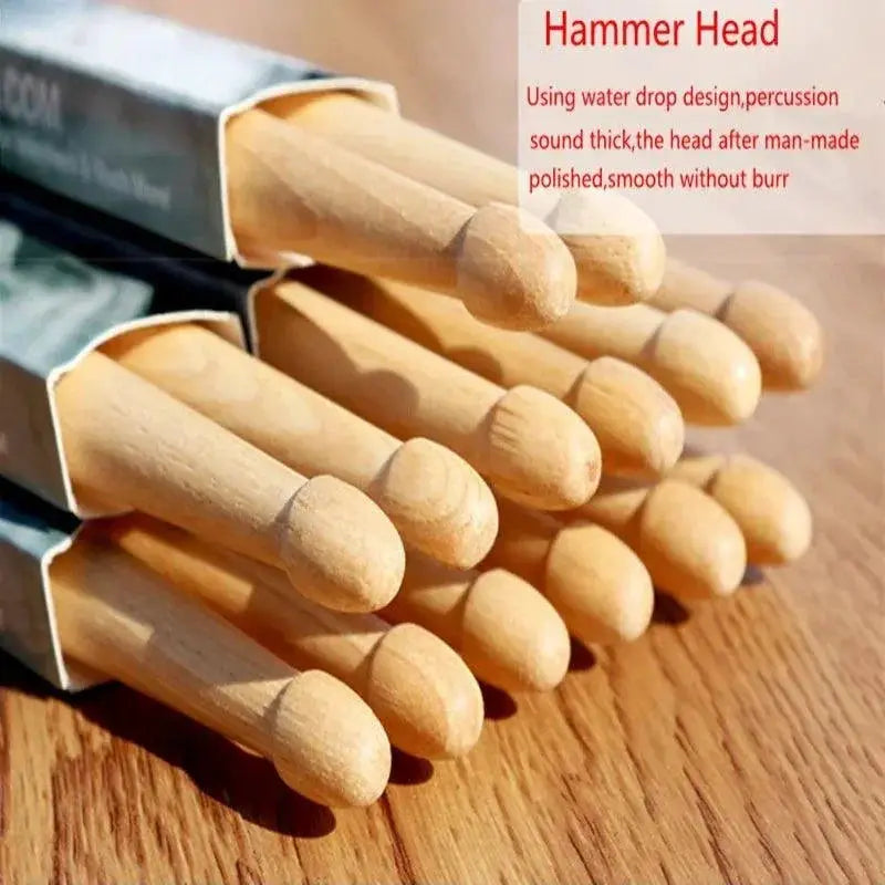 Professional 5A Hickory Walnut Drum Sticks Pair For Drummers