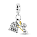 Silver Plated Dangle Charm Beads