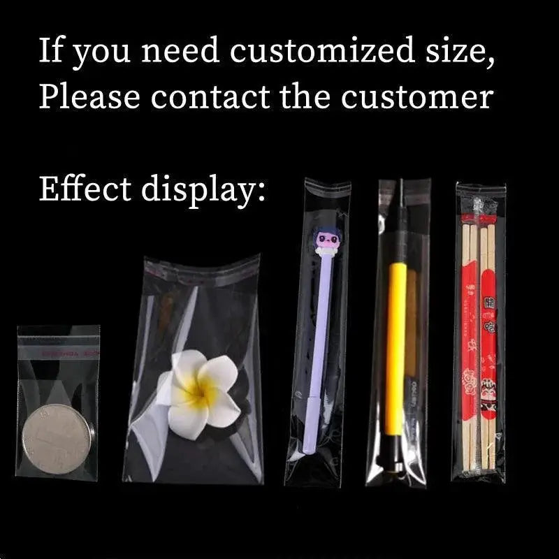 Transparent Self Sealing Plastic Bags for Jewelry and Gifts