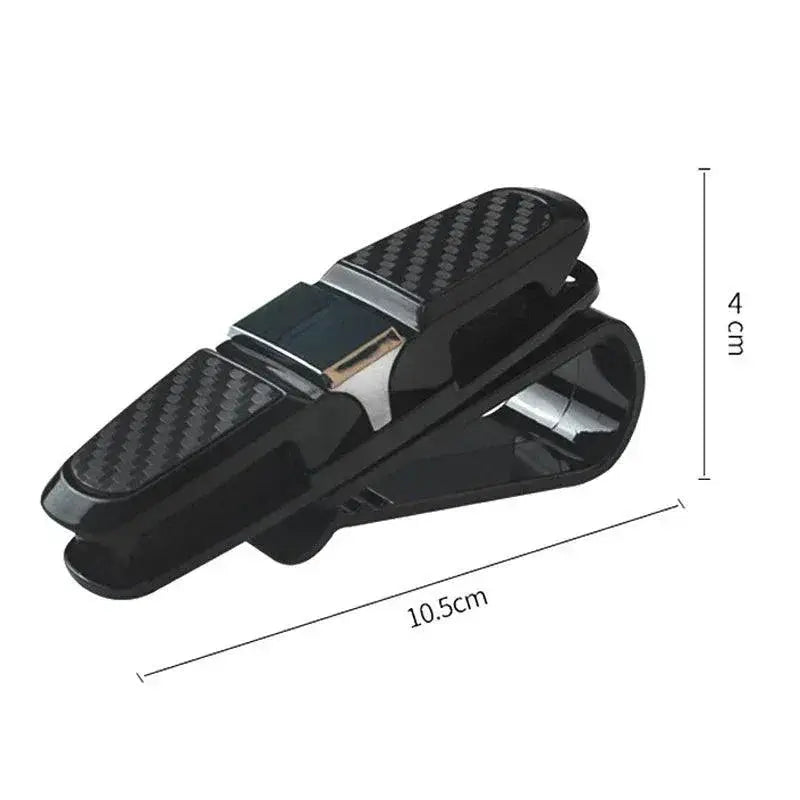 Car Sun Visor Glasses Holder Eyewear And Card Storage