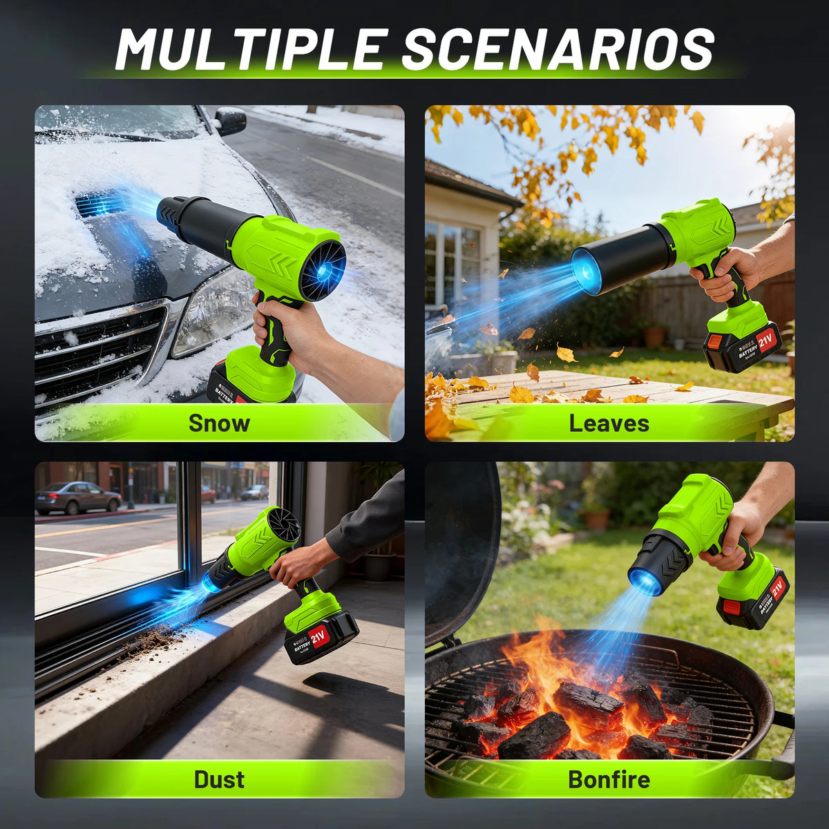 Cordless Leaf Blower Lightweight Variable Speed Storm Gun — product view 6