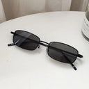 Unisex Vintage Rectangle Sunglasses for Men and Women