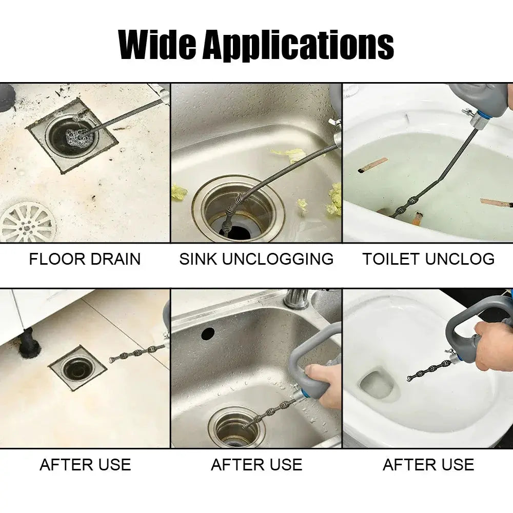 Toilet Sink Drain Unblocker Plunger Dredge For Pipes