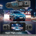 Car Dashcam for Drivers With Four-Channel Clarity.
