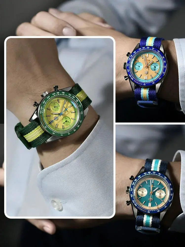 San Martin Chronograph Quartz Watch Sporty Elegance