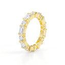 Emerald Style Moissanite Zircon Ring