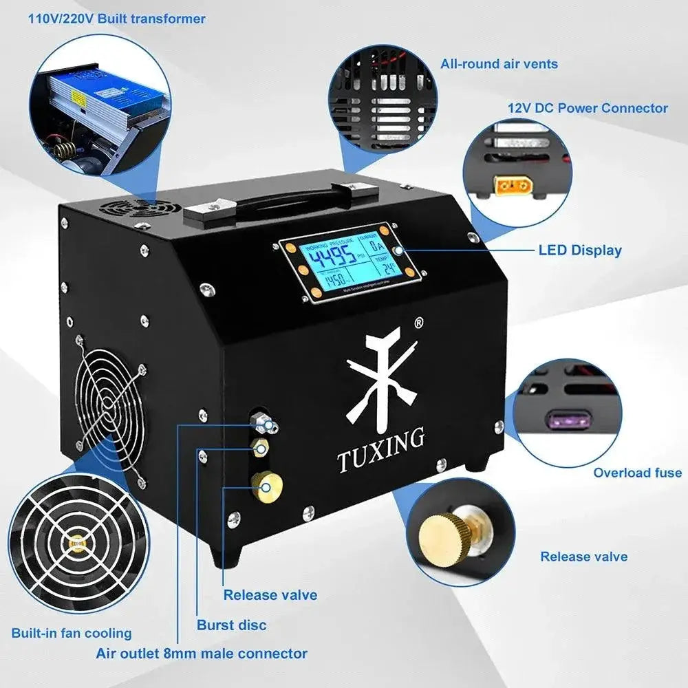 Tuxing TXET063 4500Psi 300Bar 12V PCP Air Compressor