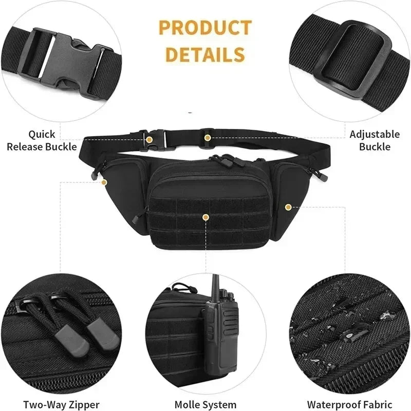Men Nylon Shoulder Hiking Mobile