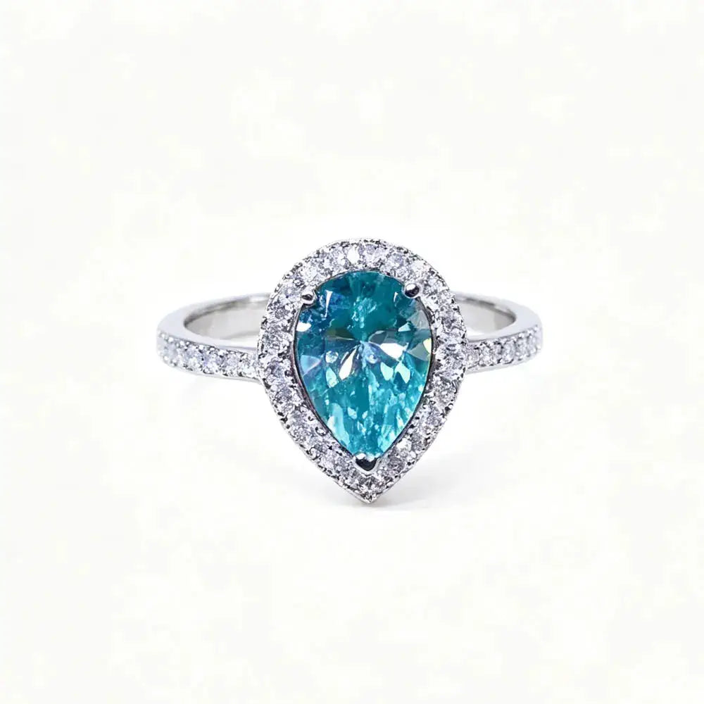 Sterling Silver Sterling Green Moissanite Ring — product image 6