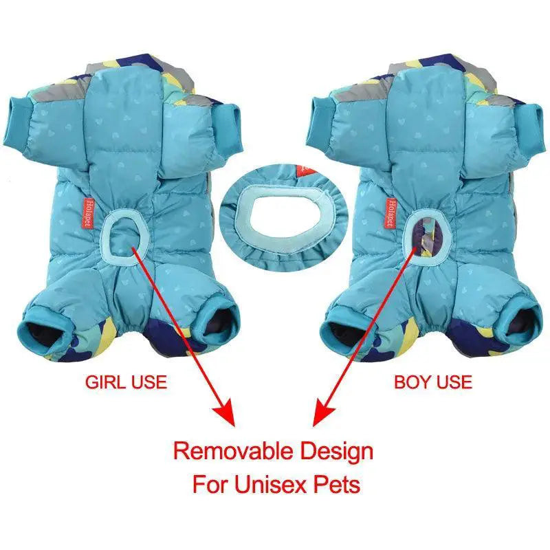 Winter Warm Reflective Waterproof Dog Jacket for Small Dogs