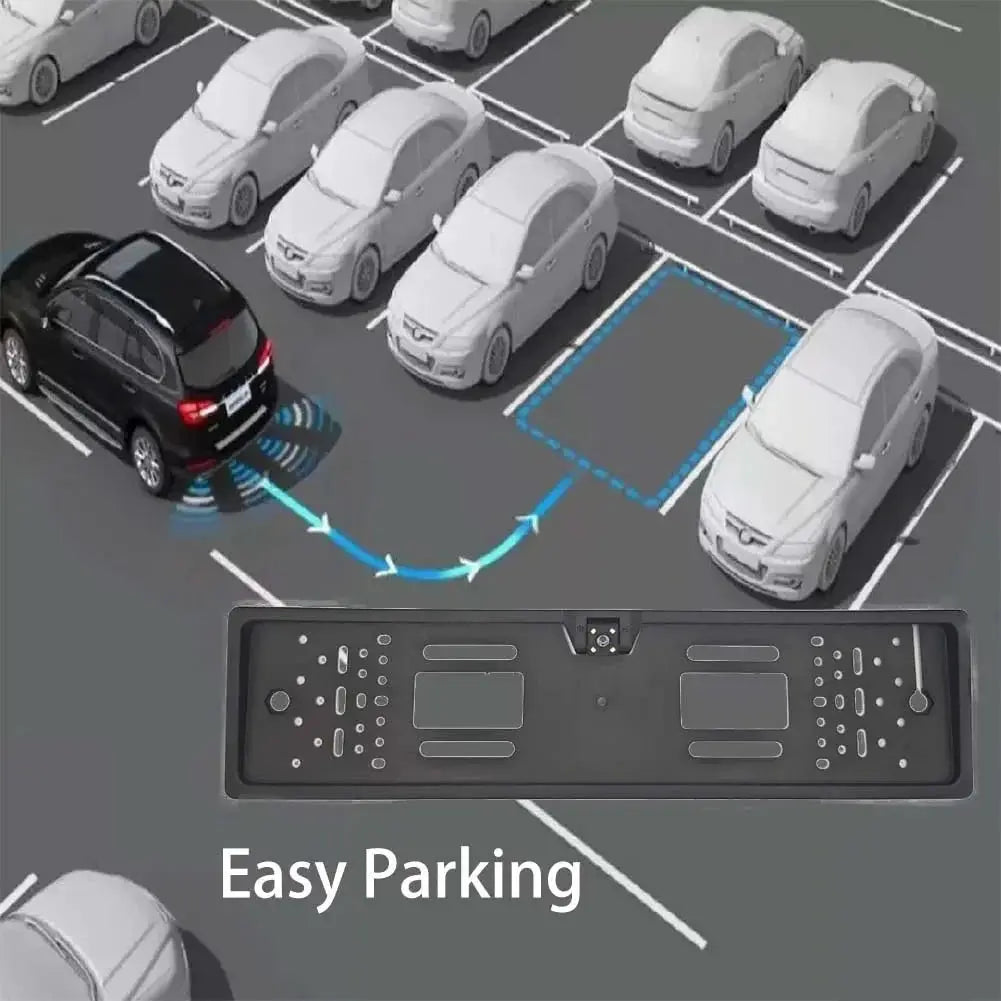 European LED License Plate Rearview Camera For Truck SUV Camper Night Vision - stepyours.com
